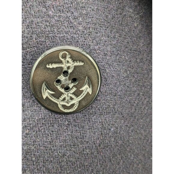 J.Crew Peacoat Women Size 00 Stadium Cloth Wool Blend Double Breasted Nautical - Picture 6 of 16